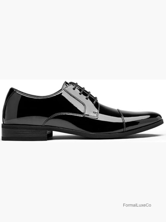 Mens Patent Leather Cap Toe Oxford Dress Shoes Wedding Business Tuxedo main image 6